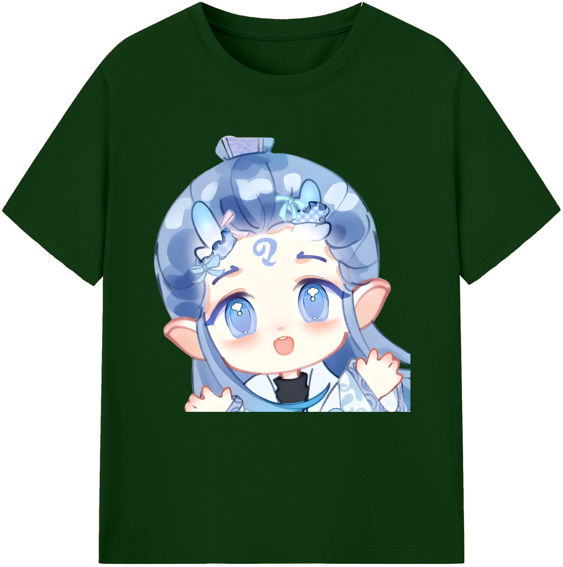 （画像用） Ne Zha 2 ナタ 魔童の大暴れ 綿100％半袖Tシャツ（フロントプリント）